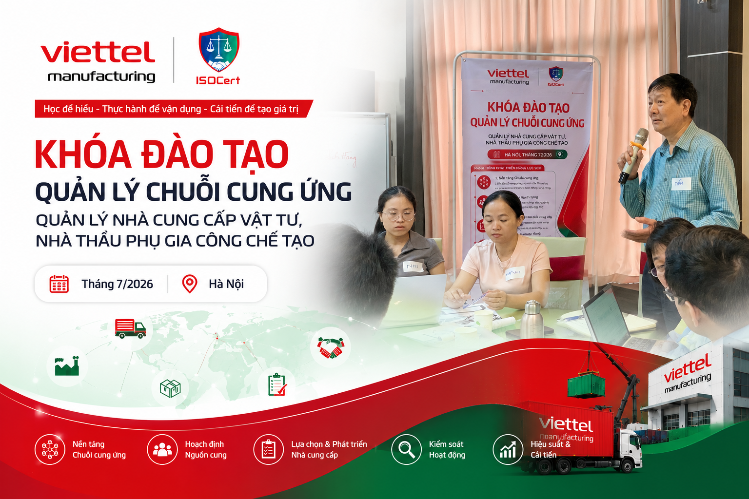 Quản lý chuỗi cung ứng hiệu quả: ISOCert đào tạo quản lý nhà cung cấp vật tư và nhà thầu phụ gia công chế tạo cho Viettel Manufacturing Corporation (VMC)